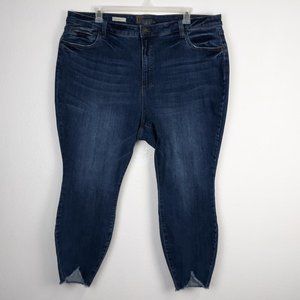 KUT from the Kloth Carlo Ankle Skinny Jeans Women's Plus Size 24W Raw Hem Medium